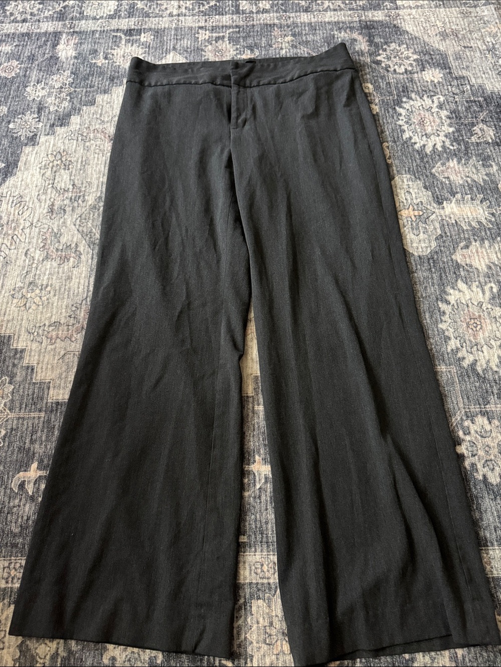 Banana Republic Black Wide-Leg Trousers